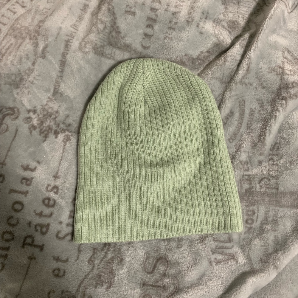 blue and green beanie pastel